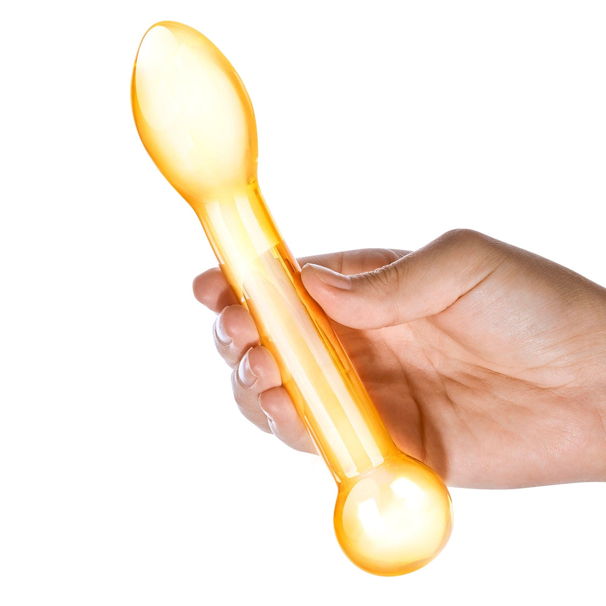 Glas - Honey Dripper Anal Slider Dildo 7" (Yellow)    Glass Anal Plug (Non Vibration)