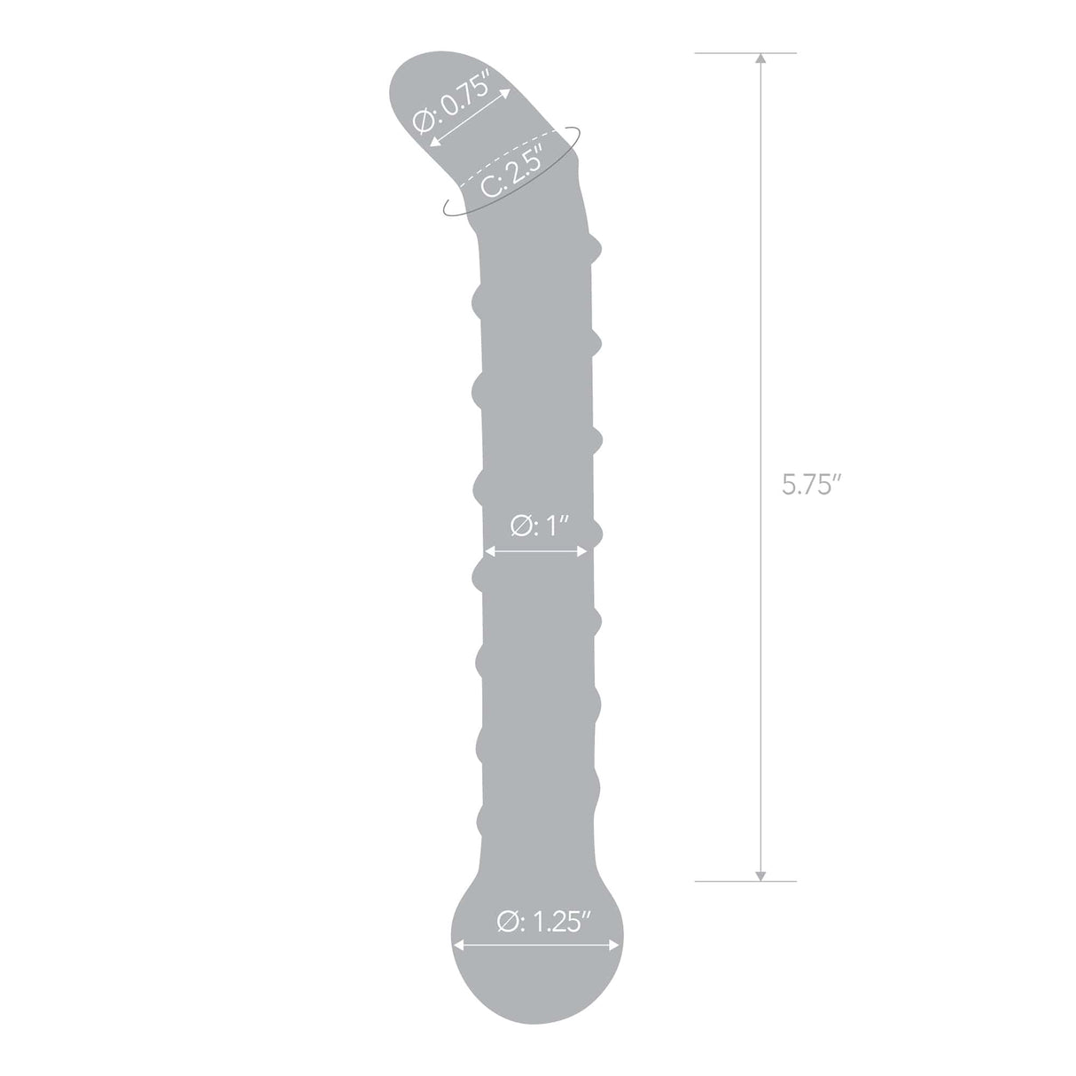 Glas - Mr Swirly G Spot Hand Blown Glass Dildo 6.5" (Clear/Blue)    Glass Dildo (Non Vibration)