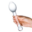 Glas - Pure Indulgence Anal Slider Hand Blown Glass Dildo 8" (Clear)    Glass Anal Plug (Non Vibration)