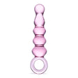 Glas - Quintessence Beaded Glass Anal Slider Dildo 7.5" (Pink)    Glass Anal Plug (Non Vibration)