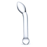 Glas - Slimline G Spot Hand Blown Glass Dildo 8" (Clear) GL1043 CherryAffairs