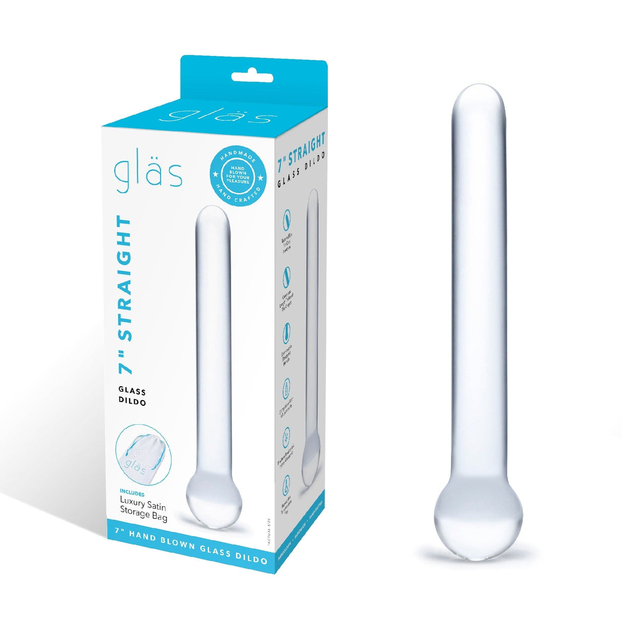 Glas - Straight Glass Dildo 7" (Clear)    Glass Dildo (Non Vibration)