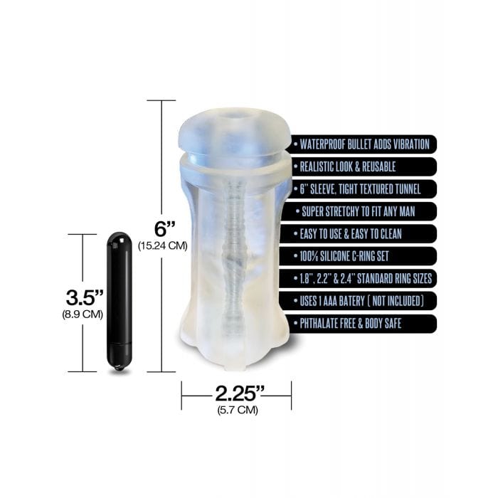 Happy Ending - MSTR B8 Hand Cuff Vibrating Stroker Masturbator Pack Kit of 5 (Clear)    Masturbator Soft Stroker (Vibration) Non Rechargeable