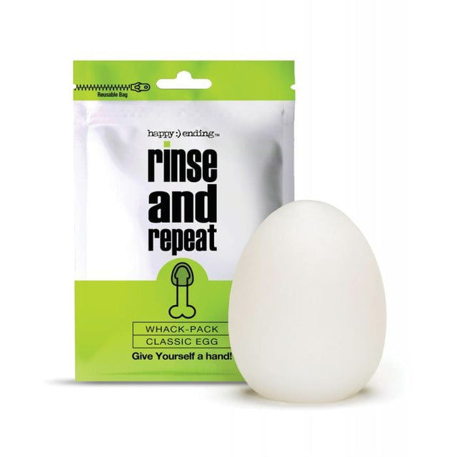 Happy Ending - Rinse and Repeat Whack Pack Classic Egg Masturbator (White)    Masturbator Egg (Non Vibration)
