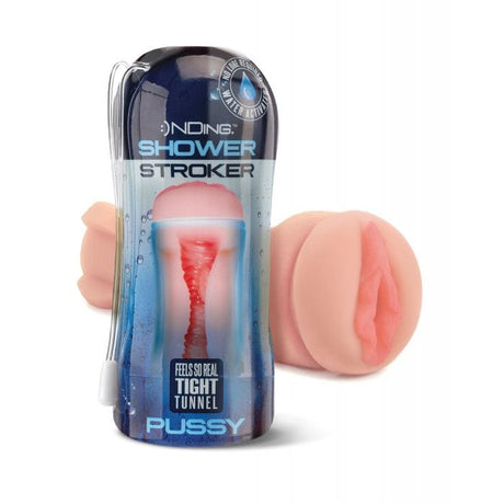 Happy Ending - Shower Stroker Pussy Cup Masturbator (Ivory)    Masturbator Soft Stroker (Non Vibration)