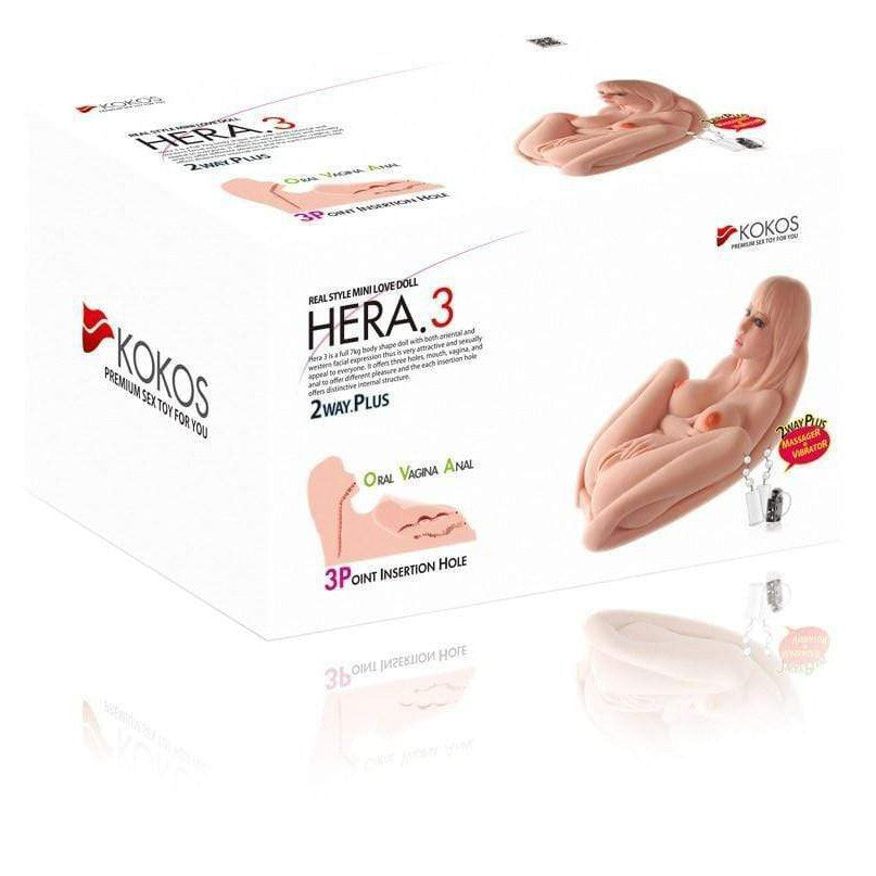 Kokos - Hera 3 Mini Doll with Vibration Meiki (Beige) KK1049 CherryAffairs