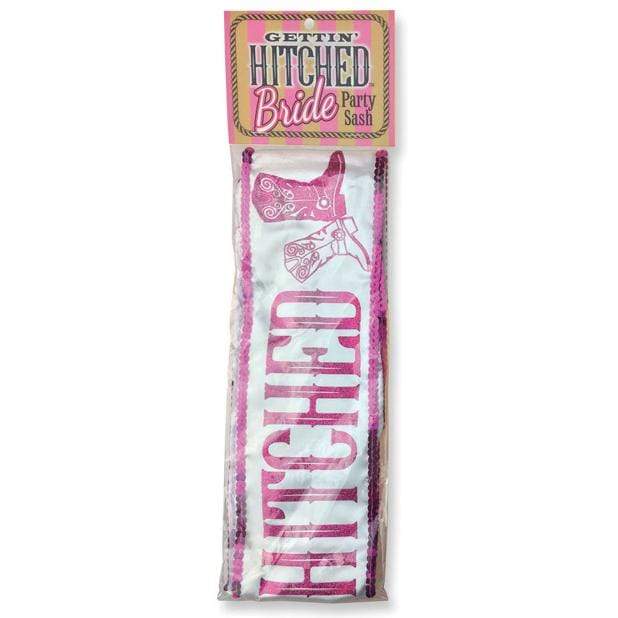 Little Genie - Gettin' Hitched Bride Party Sash (White) LG1008 CherryAffairs