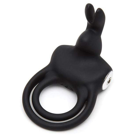Love Honey - Happy Rabbit Rechargeable Love Ring (Black) LH1017 CherryAffairs