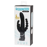 Love Honey - Happy Rabbit Triple Curve Rabbit Vibrator (Black) LH1014 CherryAffairs