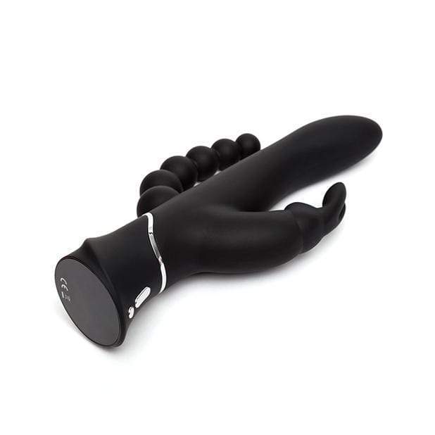 Love Honey - Happy Rabbit Triple Curve Rabbit Vibrator (Black) LH1014 CherryAffairs