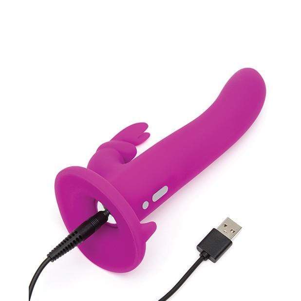 Love Honey - Happy Rabbit Vibrating Strap on Harness Set (Purple) LH1019 CherryAffairs