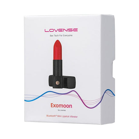 Lovense - Exomoon App-Controlled Discreet Lipstick Vibrator (Red)    Clit Massager (Vibration) Rechargeable