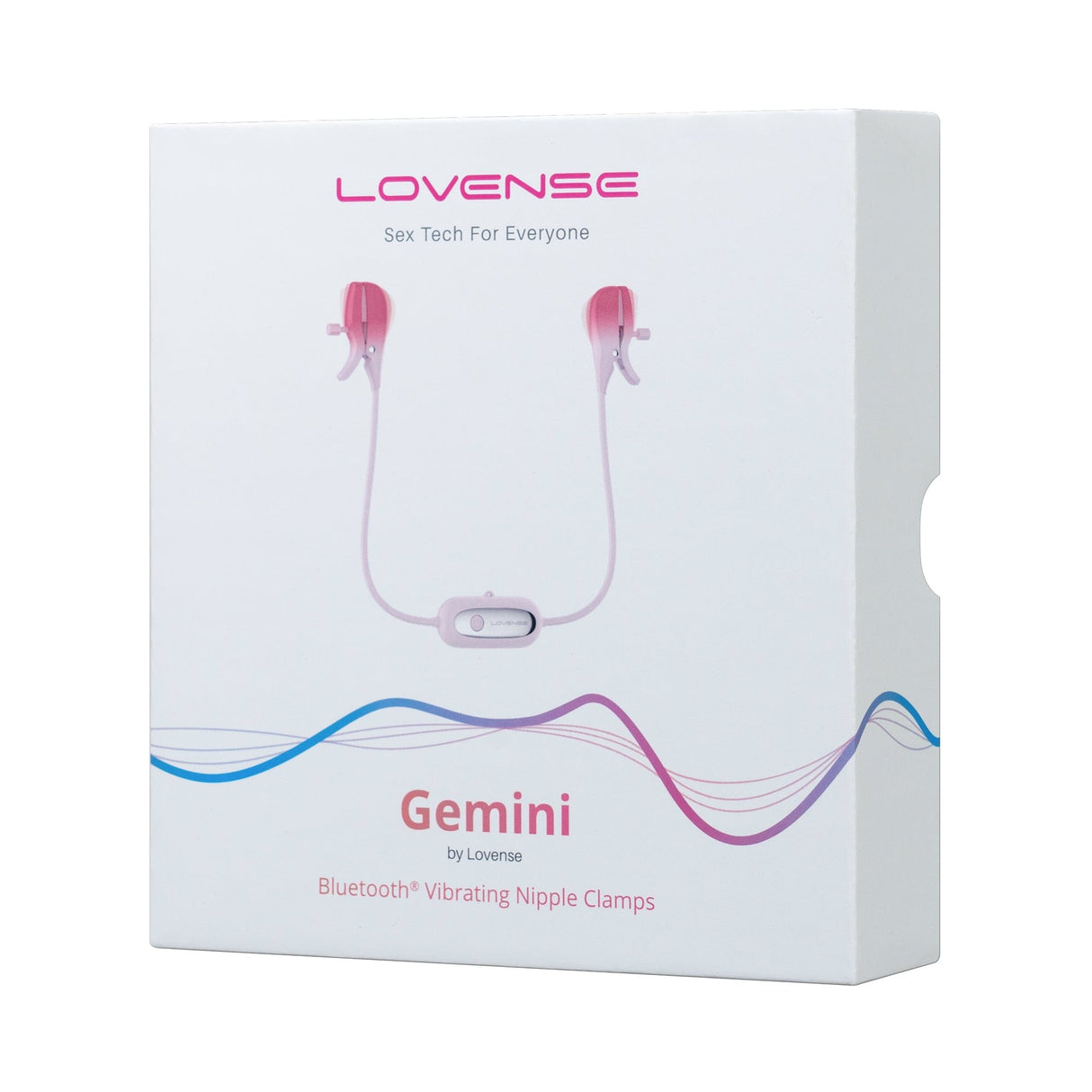 Lovense - Gemini App-Controlled Vibrating Nipple Clamps (Pink)    Nipple Clamps (Vibration) Rechargeable