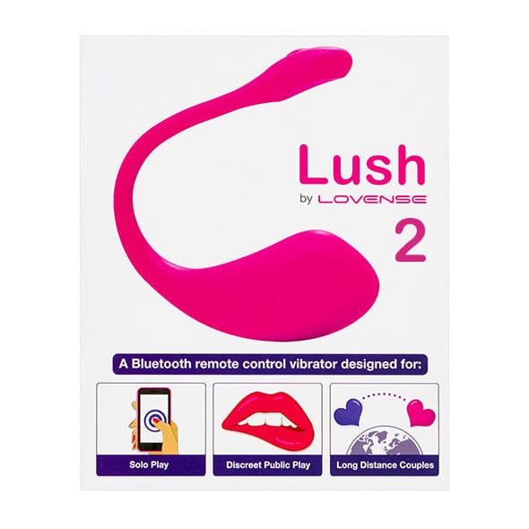 Lovense - Lush 2 App-Controlled Bullet Egg Vibrator (Pink)    Wireless Remote Control Egg (Vibration) Rechargeable