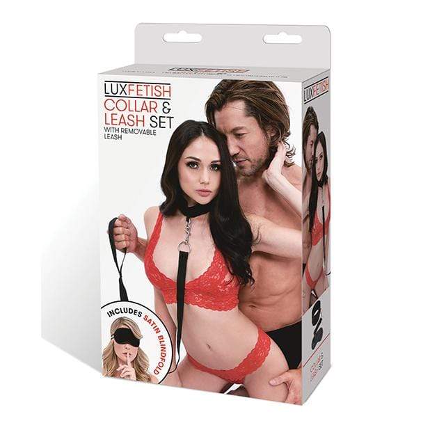 Lux Fetish - Collar and Leash Set (Black) LXF1006 CherryAffairs