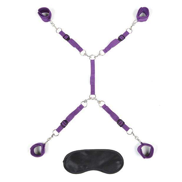 Lux Fetish - 7 Piece Bed Spreader Playful Restraint System LXF1004 CherryAffairs