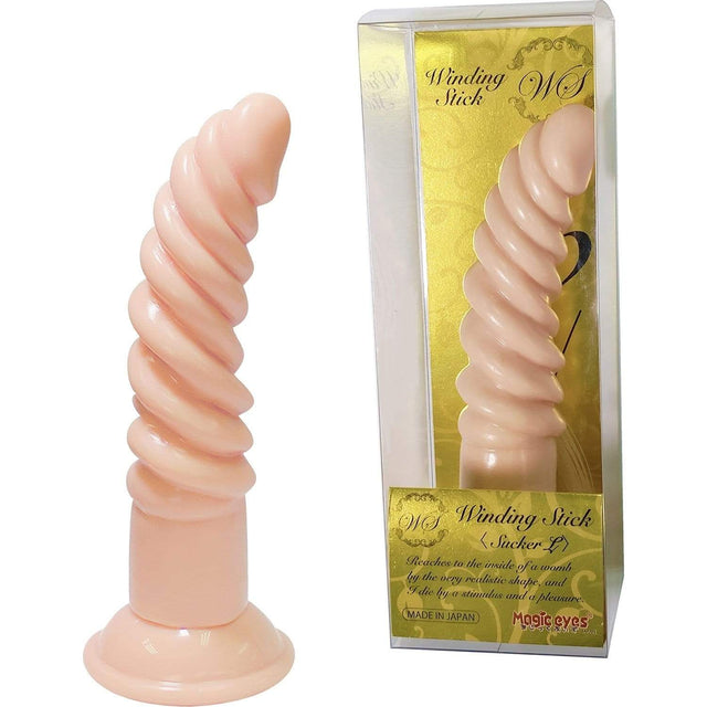 Magic Eyes - Winding Stick Sucker L Dildo (Beige) MG1083 CherryAffairs