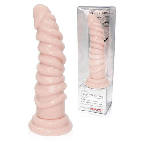 Magic Eyes - Winding Stick Sucker M Dildo (Beige) MG1082 CherryAffairs