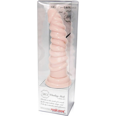 Magic Eyes - Winding Stick Sucker M Dildo (Beige) MG1082 CherryAffairs