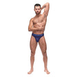 Male Power - Diamond Mesh Bong Thong Underwear L/XL (Blue)    Gay Pride Underwear