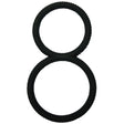 Malesation - Figure 8 Cock Ring (Black)    Silicone Cock Ring (Non Vibration)