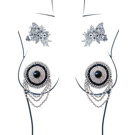 Neva Nude - Burlesque La Vie Boheme Jewel Reusable Silicone Pasties Nipple Covers O/S (Crystal)    Nipple Covers