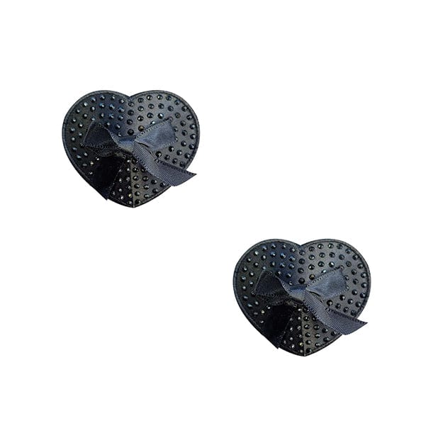 Neva Nude - Wicked Saintz Heart Pasties Nipple Covers O/S (Black)    Nipple Covers