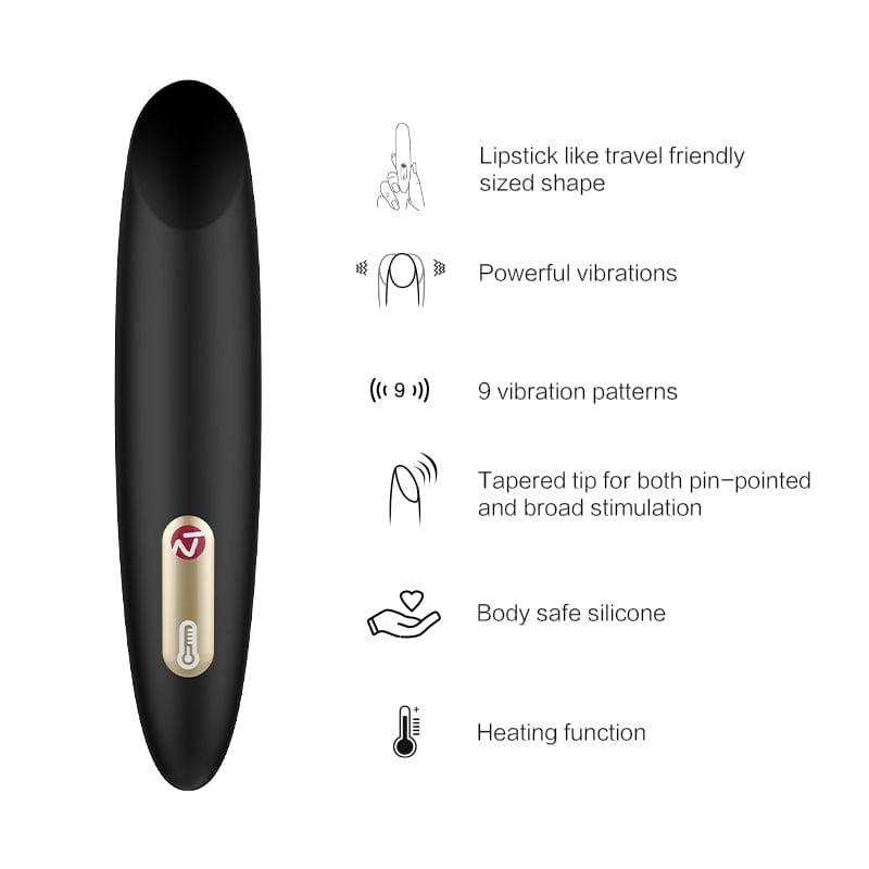 Nomi Tang - Samba Heating Bullet Vibrator (Black) NT1032 CherryAffairs