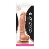 NS Novelties - Colours Dual Density Silicone Realistic Dildo with Balls    Realistic Dildo with suction cup (Non Vibration)