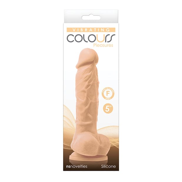 NS Novelties - Colours Pleasures Silicone Vibrating Dildo with Balls CherryAffairs