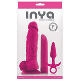 NS Novelties - INYA Silicone Play Things Set of Plug Dildo and Vibrator (Pink)    Couples Set