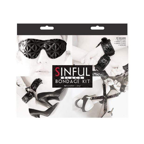 NS Novelties - Sinful Bondage BDSM Kit (Black) NS1083 CherryAffairs