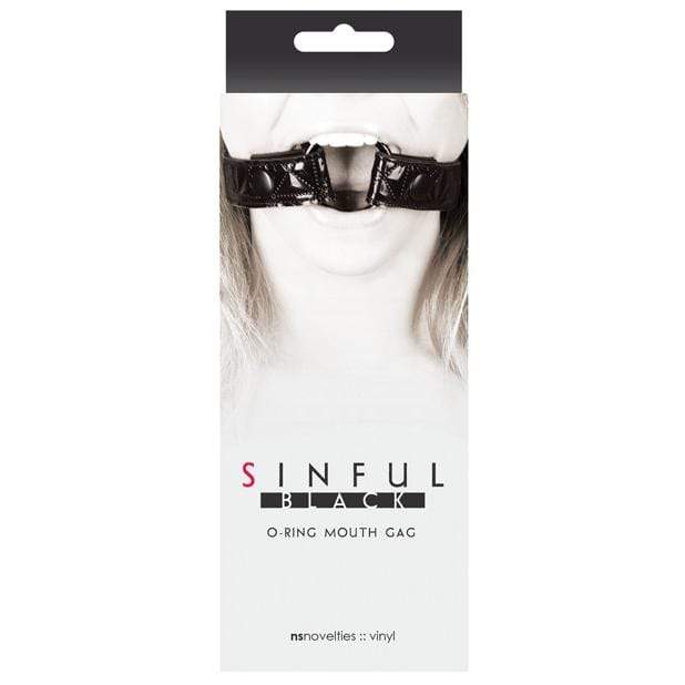 NS Novelties - Sinful O Ring Mouth Gag (Black) NS1071 CherryAffairs