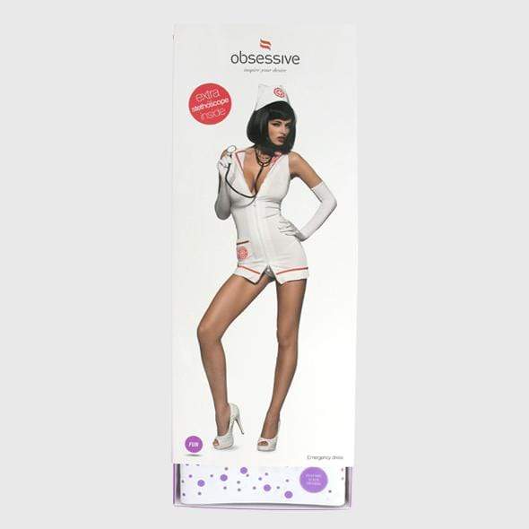 Obsessive - Emergency Nurse Costume S/M (White) OB1005 CherryAffairs