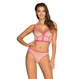 Obsessive - Nudelia 2 pcs Lingerie Set S/M (Pink) OB1137 CherryAffairs