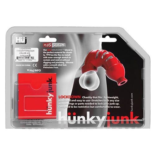 Oxballs - Huj Hunky Junk Lockdown Silicone Chastity Cage (Ice) OX1048 CherryAffairs