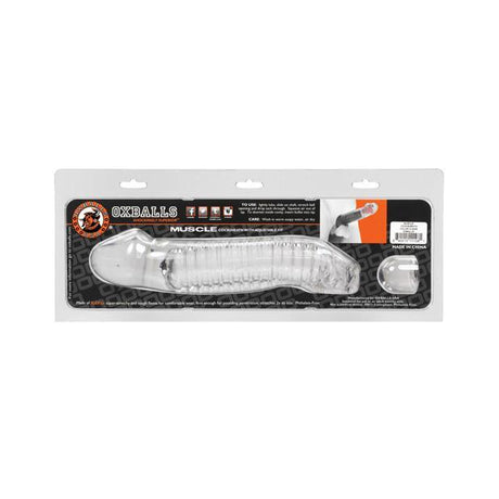 Oxballs - Muscle Cock Sheath Silicone Cock Sleeve (Clear) OX1012 CherryAffairs