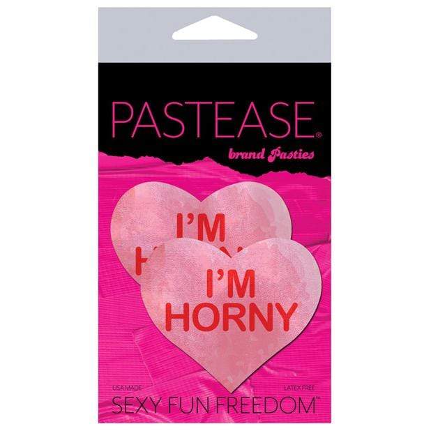 Pastease - I'm Horny Heart Pasties Nipple Covers (Pink) OT1107 CherryAffairs