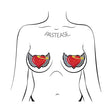 Pastease - Premium Angel Glitter Heart with Wings and Halo Pasties Nipple Covers O/S (Red)    Nipple Covers