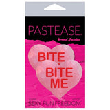 Pastease - Premium Bite Me Heart Pasties Nipple Covers O/S (Red/Pink)    Nipple Covers