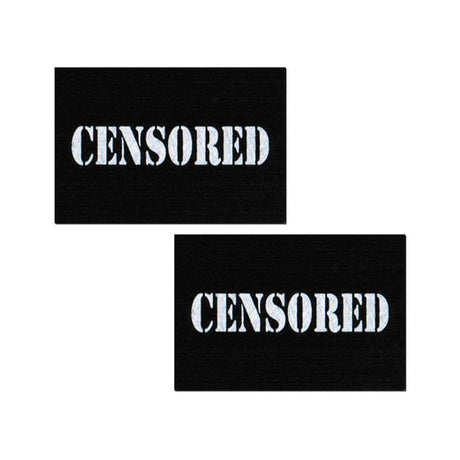 Pastease - Premium Censored Pasties Nipple Covers O/S (Black/White)    Nipple Covers