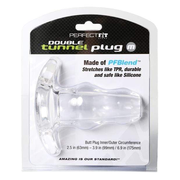 Perfect Fit - Double Tunnel Plug Medium (Clear) PF1040 CherryAffairs