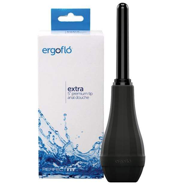 Perfect Fit - Ergoflo Extra Anal Douche (Black) PF1041 CherryAffairs