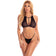 Pink Lipstick - The Real Me 2Pc Bralette Lingerie Set O/S (Black) PLS1375 CherryAffairs