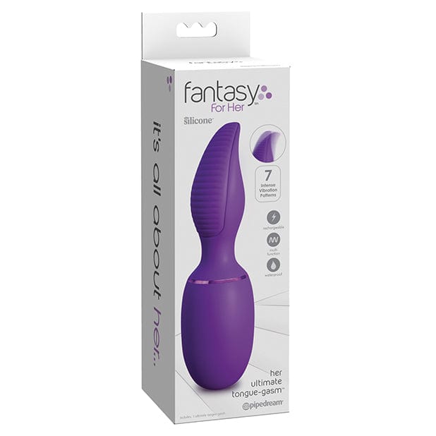 Pipedream - Fantasy for Her Ultimate Tongue Gasm Clit Massager (Purple) PD2046 CherryAffairs