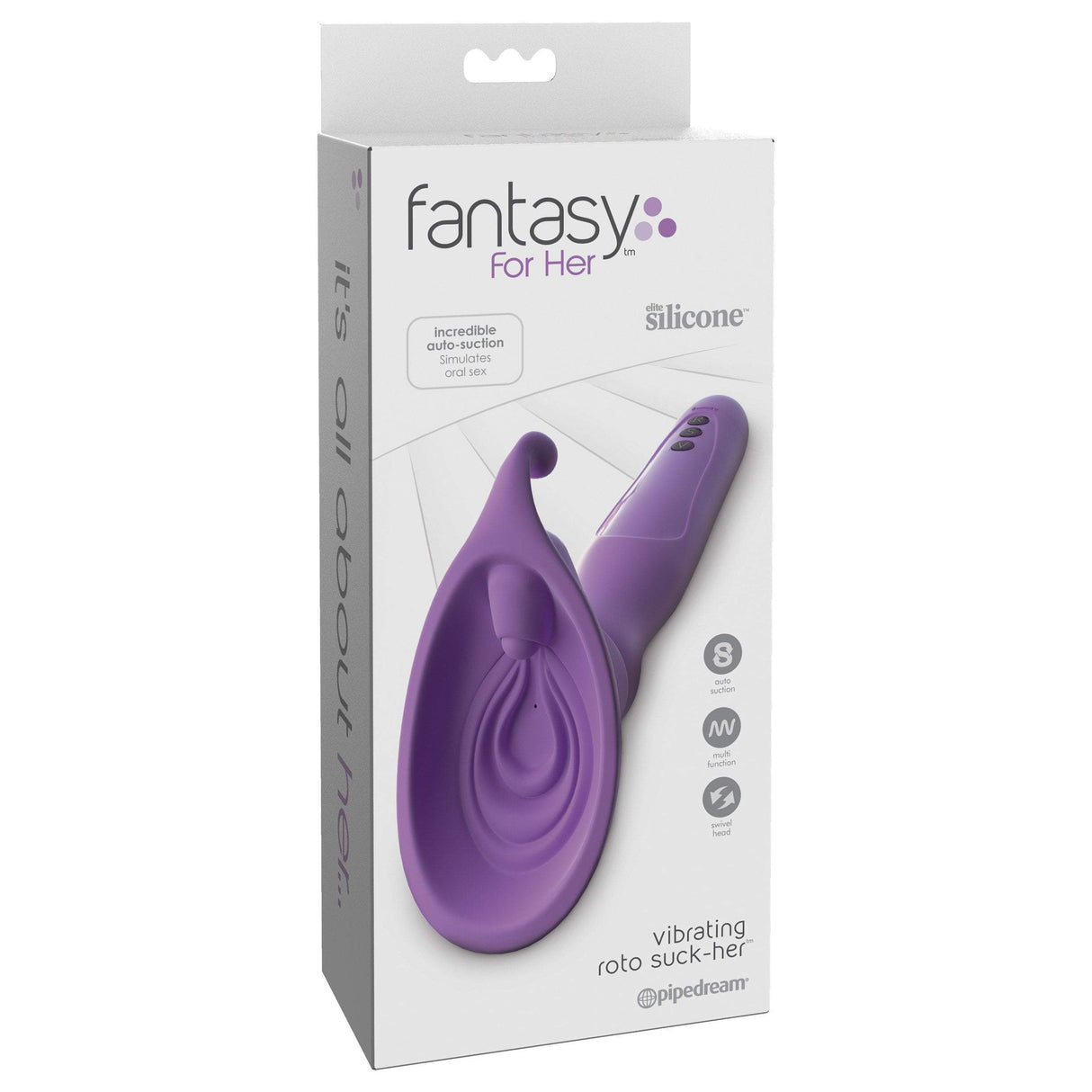 Pipedream - Fantasy For Her Vibrating Roto Suck-Her Clit Massager (Purple) PD1699 CherryAffairs