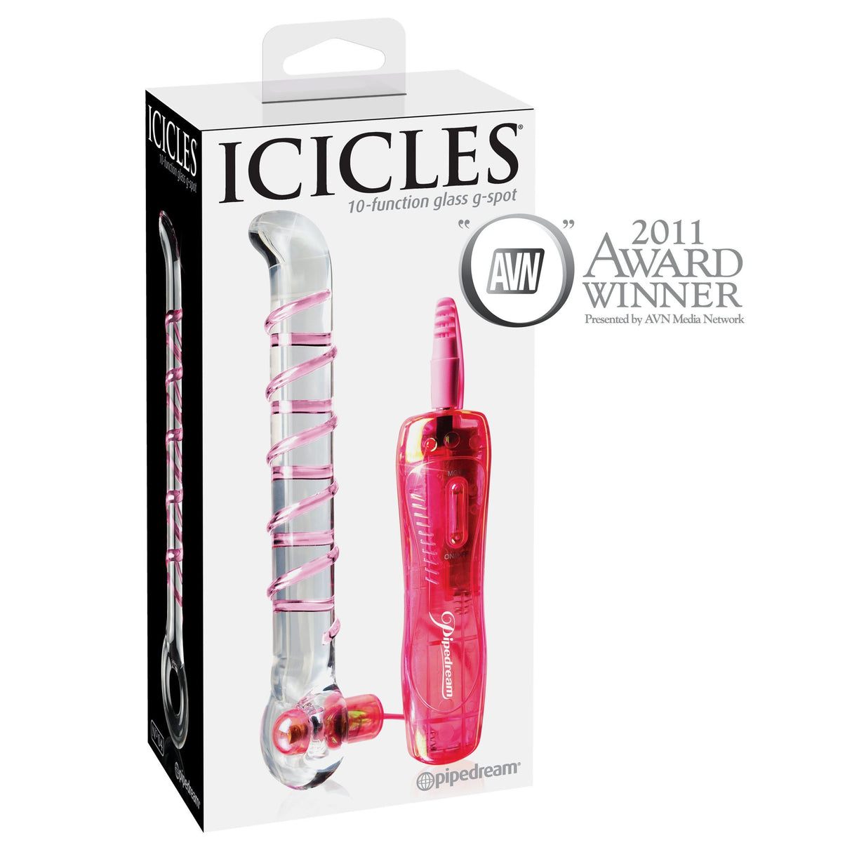 Pipedream - Icicles No. 4 Glass Vibrator 7" (Clear) PD1163 CherryAffairs