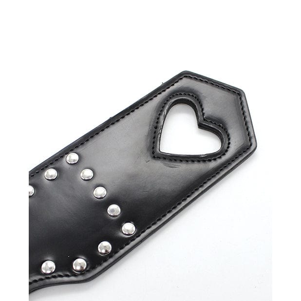 Plesur - Cut Out Heart with Studs Paddle BDSM (Black) OT1204 CherryAffairs
