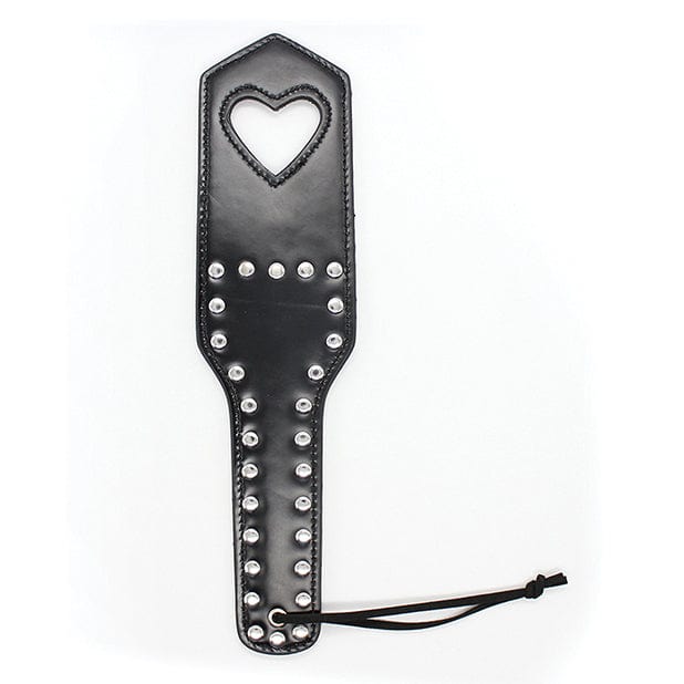 Plesur - Cut Out Heart with Studs Paddle BDSM (Black) OT1204 CherryAffairs