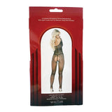 Popsi Lingerie - Rhinestone Fishnet Full Sleeved Bodystocking O/S(Black) PO1006 CherryAffairs